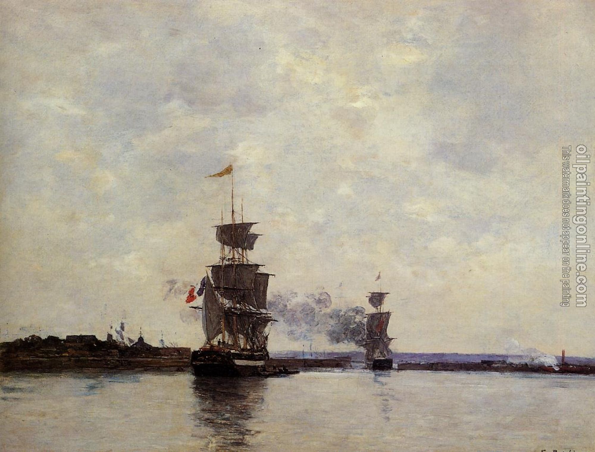 Boudin, Eugene - Havre, the Outer Harbor